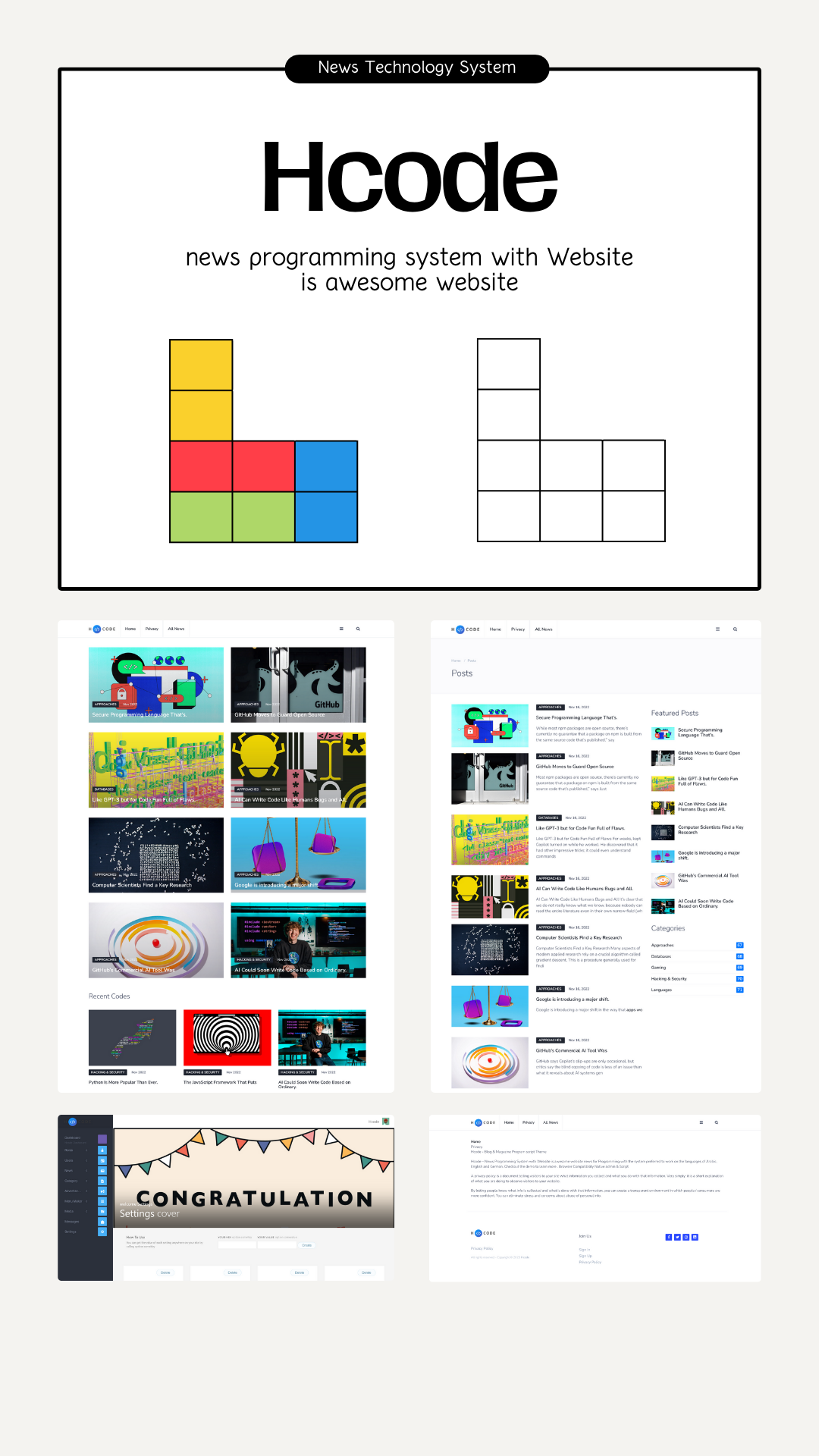 Hcode – News Technology System with Website