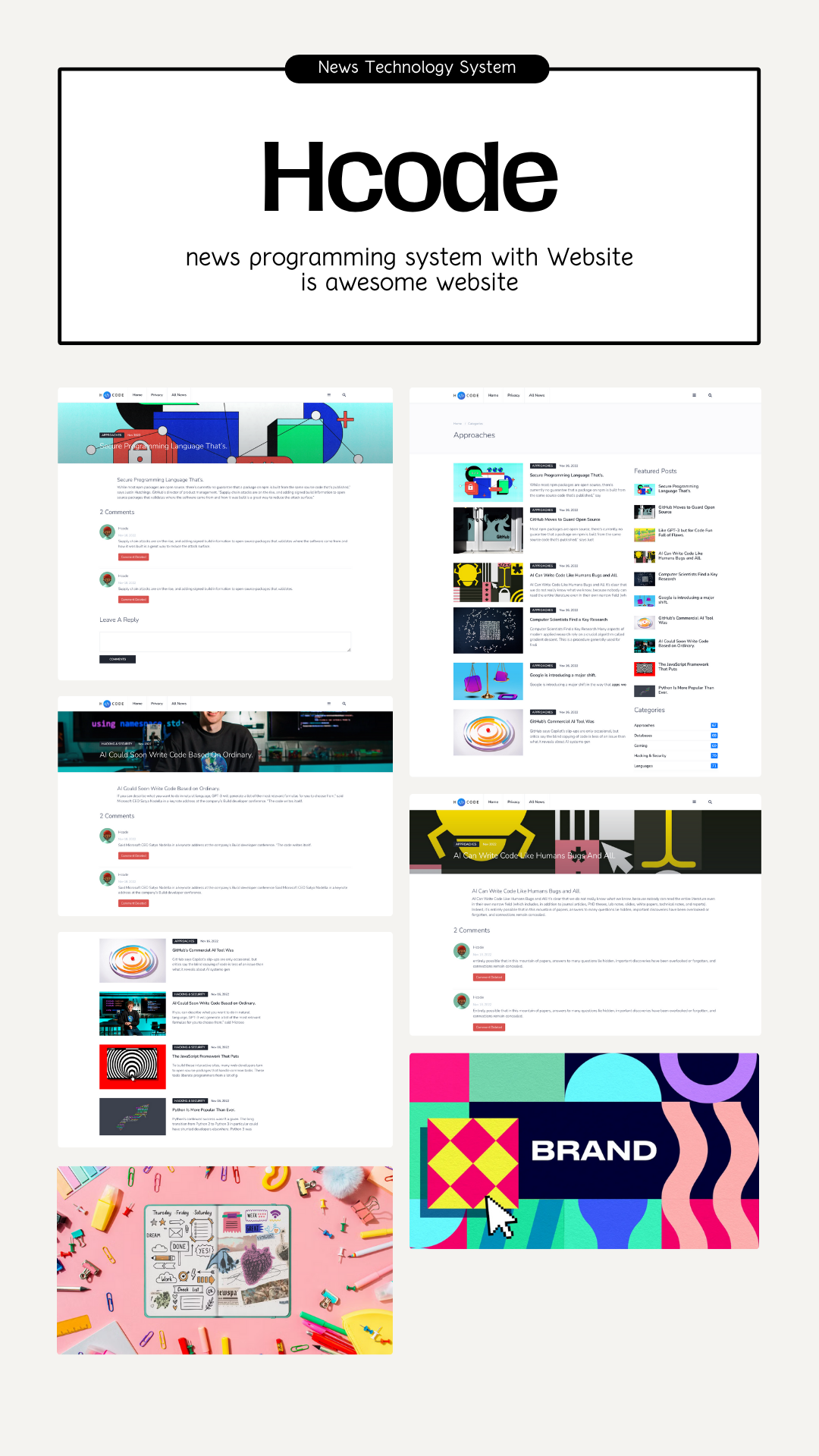 Hcode – News Technology System with Website
